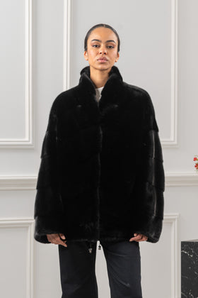 Blackglama Mink Fur Coat - Women's Short Jacket A/K 25M5486